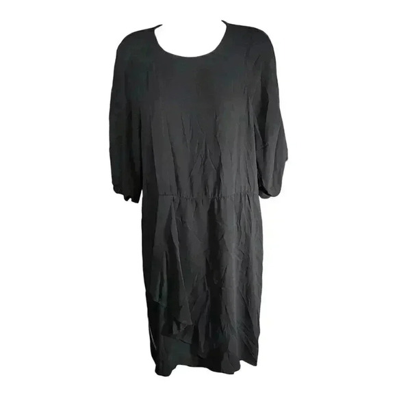 Louis Vuitton Uniform Dress Robe Spice Up Black Women's Large Faux Wrap 42 - Picture 1 of 4